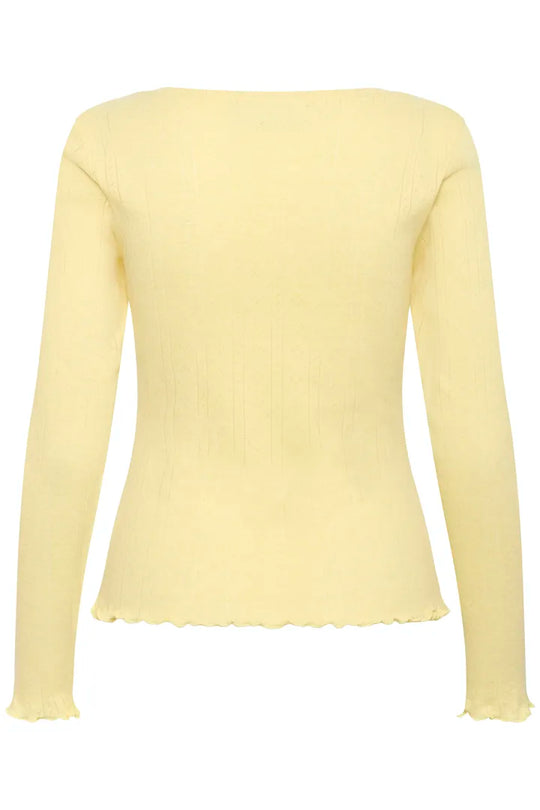 Saint Tropez GruSZ Cardigan Pale Banana yellow