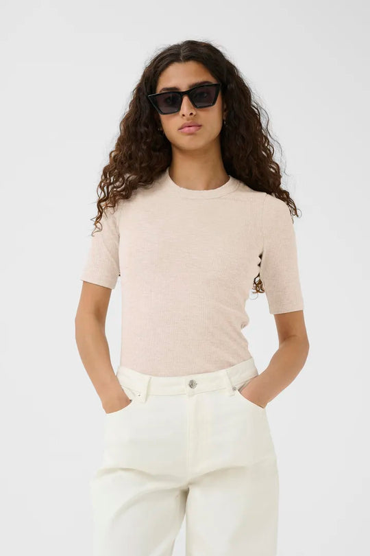 InWear DagnaIW Melange T-Shirt Ecru