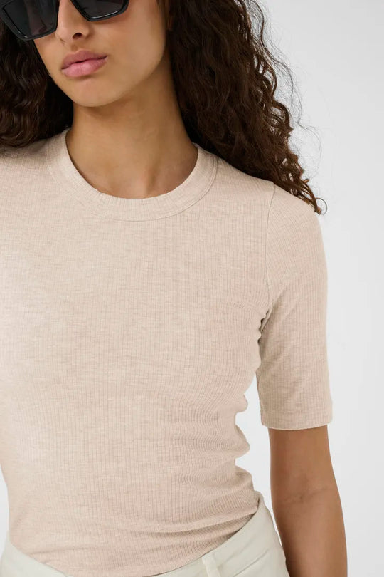 InWear DagnaIW Melange T-Shirt Ecru