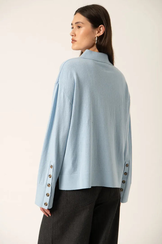 Soaked SLSanja Polo Pullover Powder Blue