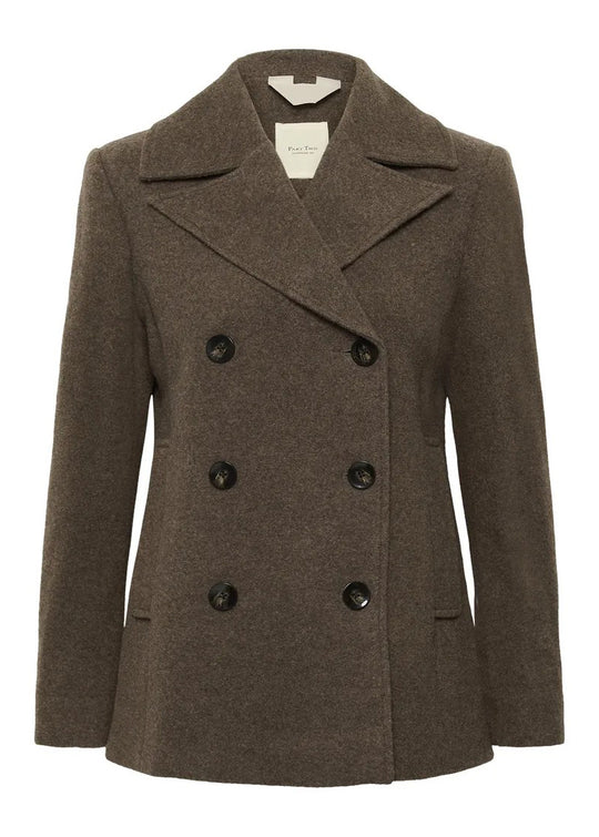 Part Two LekiasPW Coat Dark Walnut Melange