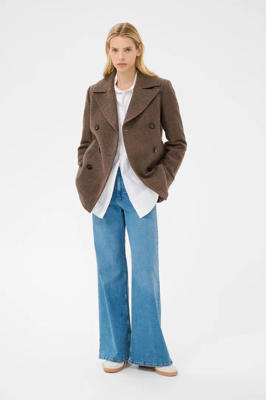 Part Two LekiasPW Coat Dark Walnut Melange