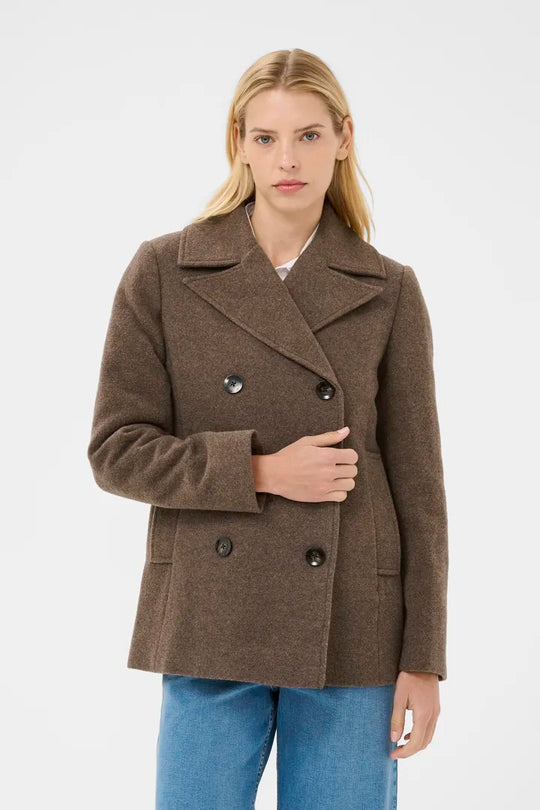 Part Two LekiasPW Coat Dark Walnut Melange