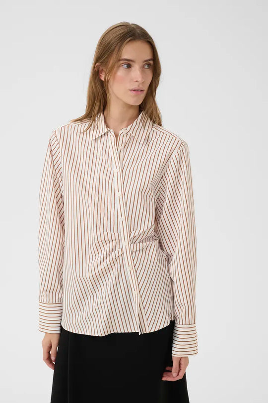 Karen by Simonsen KBElmira Shirt Cinnamon Stripe