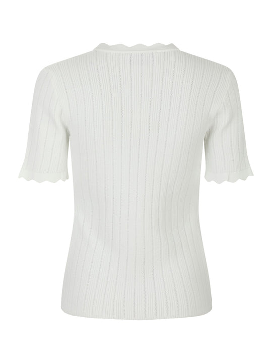 Neo Noir Larifa Stitch Knit Tee White