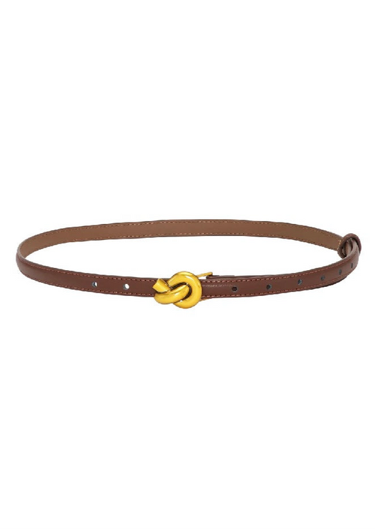 Plissé Copenhagen Knot Belt brown