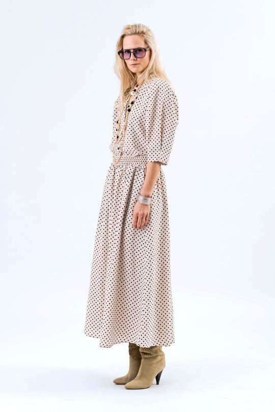 Lollys Laundry AkaneLL Maxi Skirt Creme dot