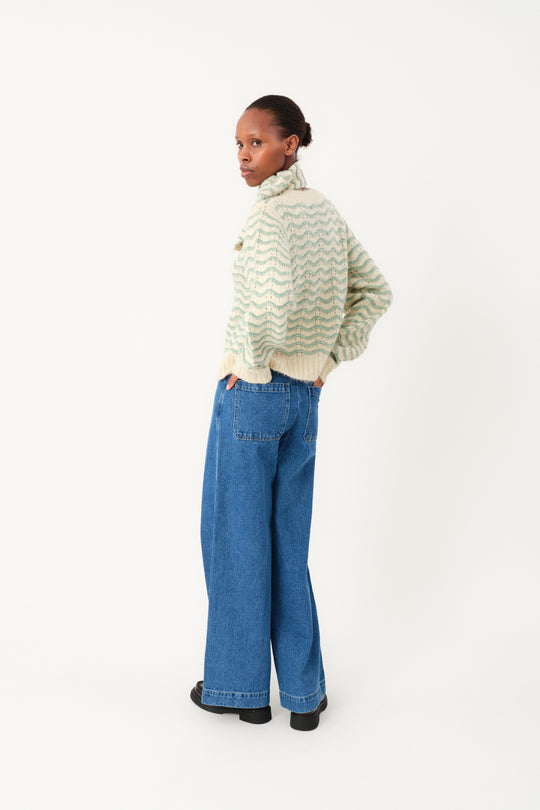 Lollys Laundry LanoLL Cardigan Knit LS 49 Dusty Green