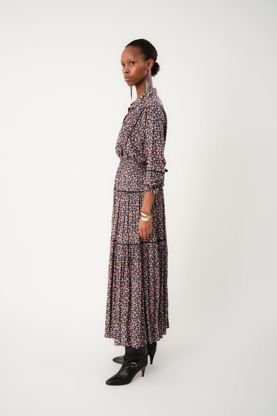 Lollys Laundry SunsetLL Maxi Skirt Washed Black