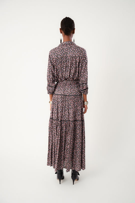 Lollys Laundry SunsetLL Maxi Skirt Washed Black