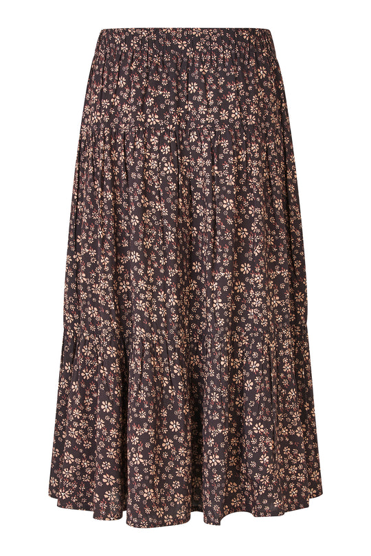 Lollys Laundry MorningLL Midi Skirt Dark Mokka
