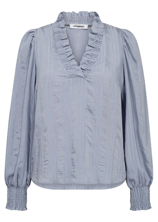 Co’Couture Kesicc V-Blouse Pale Blue