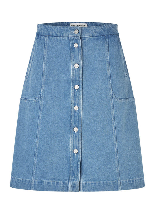 Lollys Laundry KayLL Short Skirt 100 Washed Denim