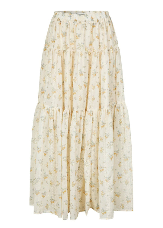Lollys Laundry SunsetLL Maxi Skirt 02 Creme