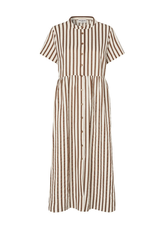 Lollys Laundry AliyaLl Maxi Dress SS 87 Dark Mokka stripe