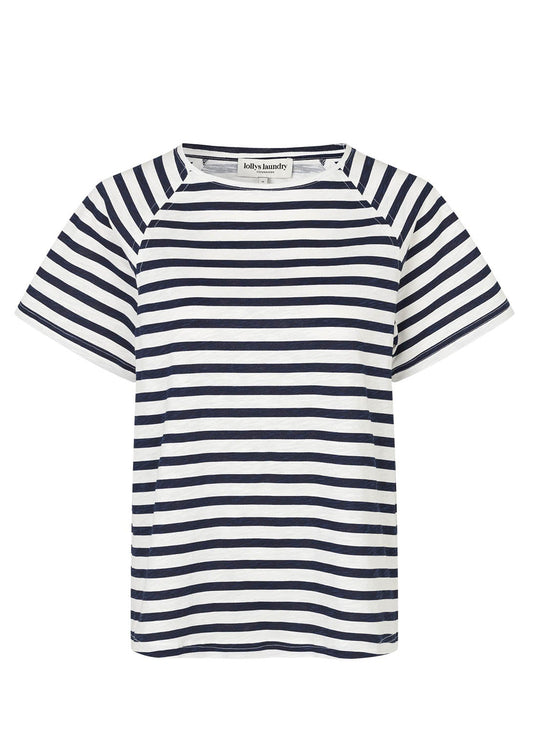 Lollys Laundry LizLL Tee SS 80 Stripe navy