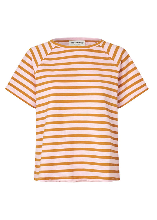 Lollys Laundry LizLL Tee SS 84 Light Pink stripe
