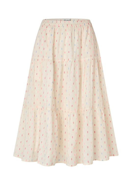 Lollys Laundry MorningLL Midi Skirt 02 Creme multi