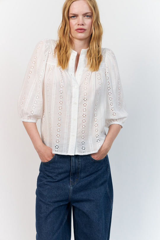 Lollys Laundry JuneLL Shirt 3/4 White