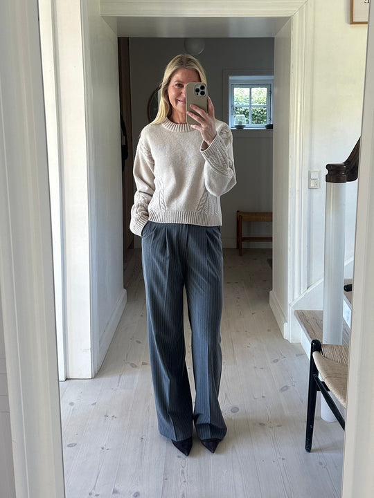 Part Two CherraPW Pants Gray Flannel Pins