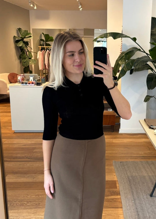 Minimum Zoe polo knit Black