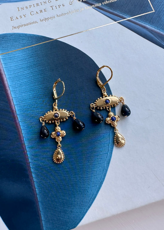 Plissé Copenhagen Delize mini earring petrol