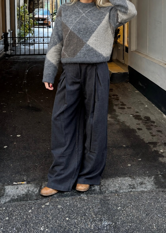 Minimum Gunli Pants Dark Grey Melange