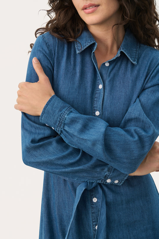 Part Two CirkePW Dress Medium Blue Denim
