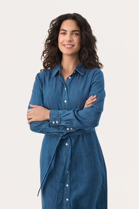 Part Two CirkePW Dress Medium Blue Denim