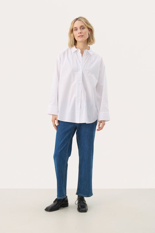 Part Two SavannaPW Woven Shirt Bright White