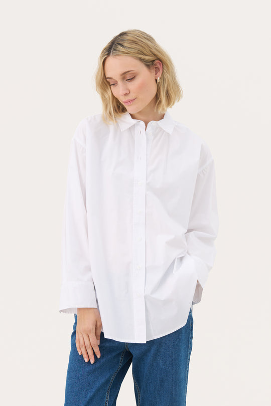 Part Two SavannaPW Woven Shirt Bright White