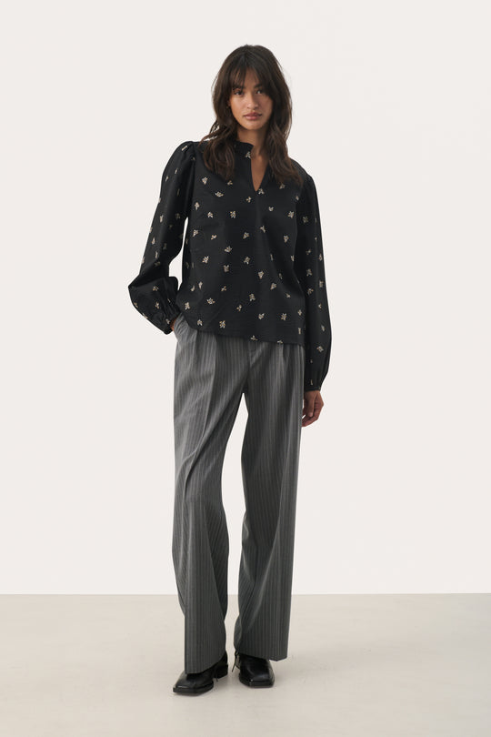 Part Two CherraPW Pants Gray Flannel Pins