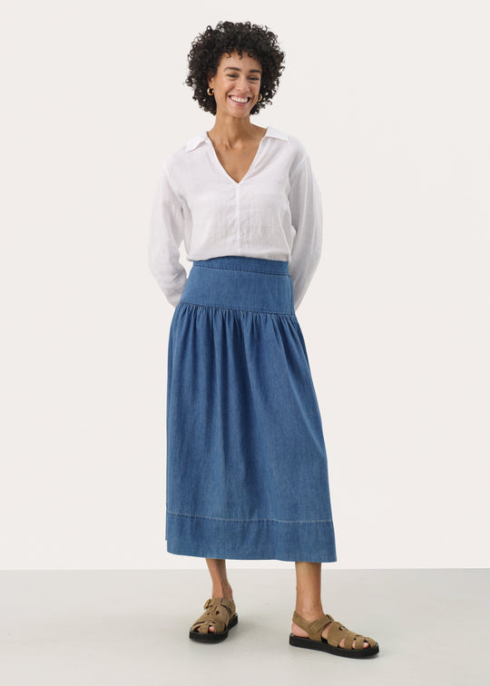 Part Two NelliaPW Skirt Medium Blue Denim