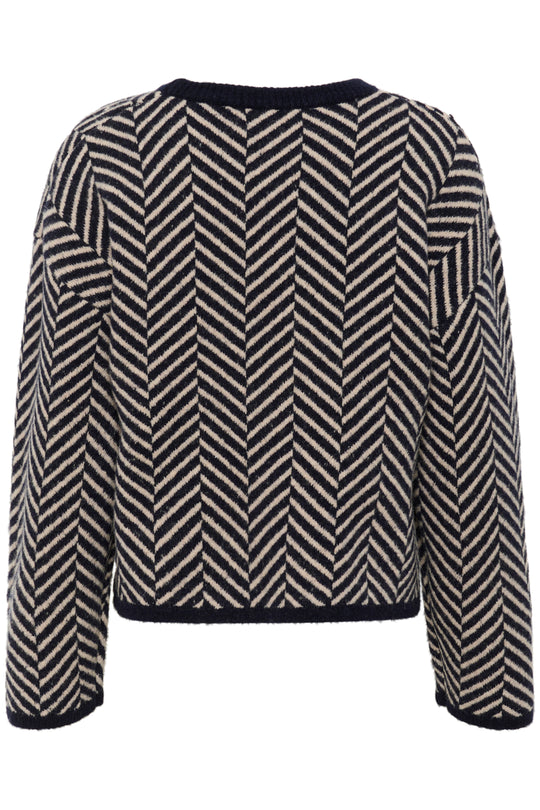 Part Two LeslyPW Pullover Navy Jacquard