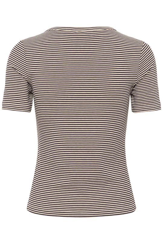 Part Two NikouPW Top French Oak and Navy Stripe