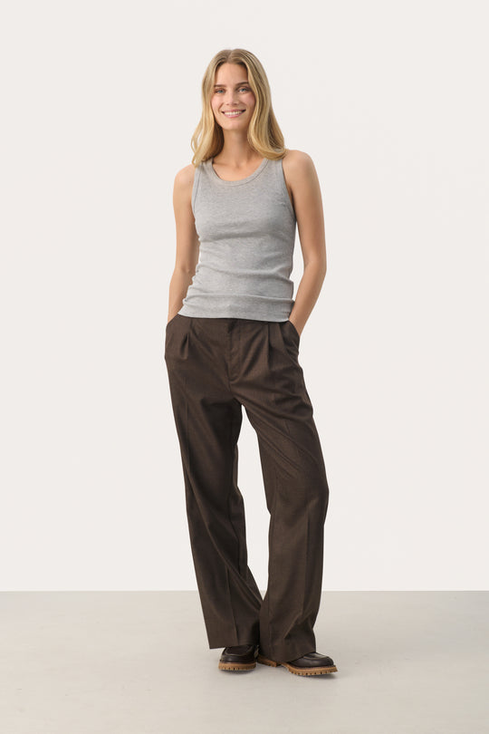 Part Two GreciasPW Top Light Grey Melange