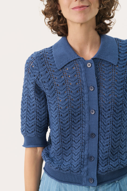 Part Two RhodaPW Cardigan blå