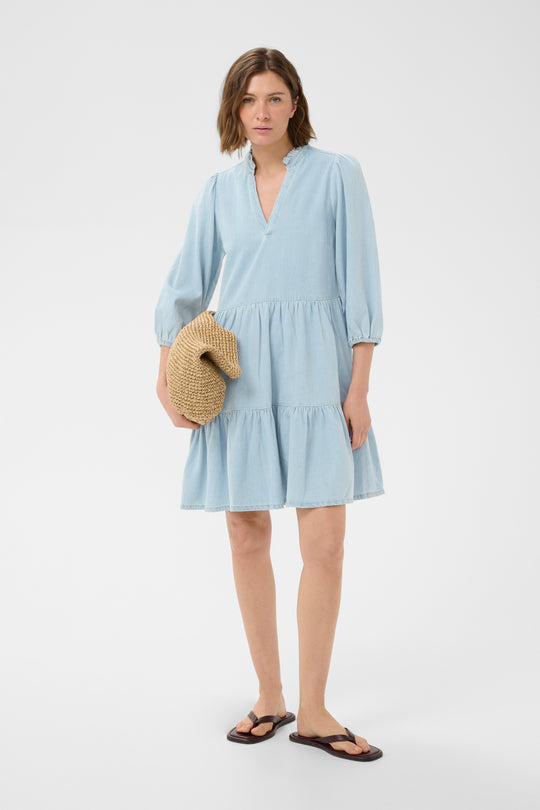 Part Two viggasipw dress Whiteish blue denim