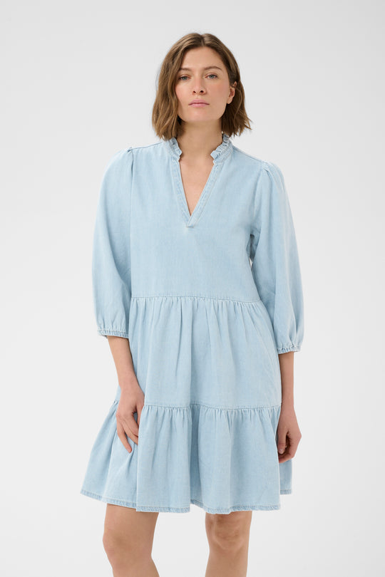 Part Two viggasipw dress Whiteish blue denim