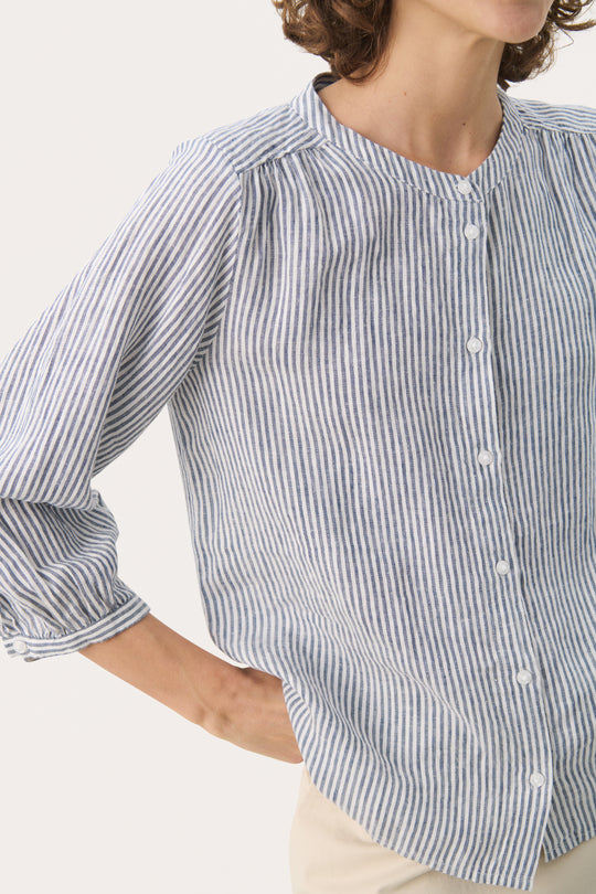 Part Two PersillesPW Shirt Oceana Stripe Blue