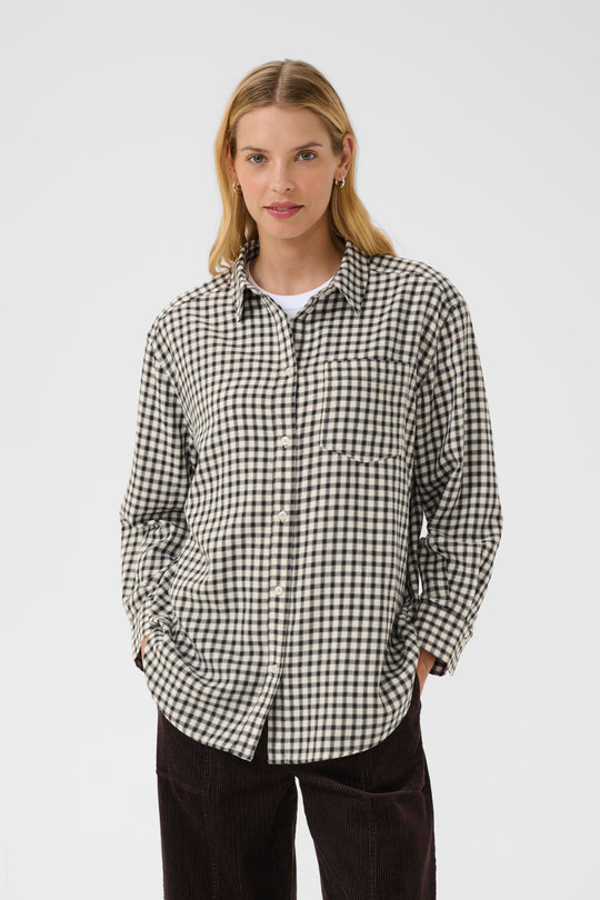 Part Two SameaPW Shirt dark navy check