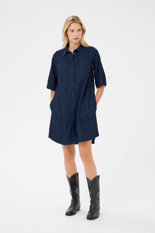 Part Two SardiaPW Dress Rinse Blue Denim