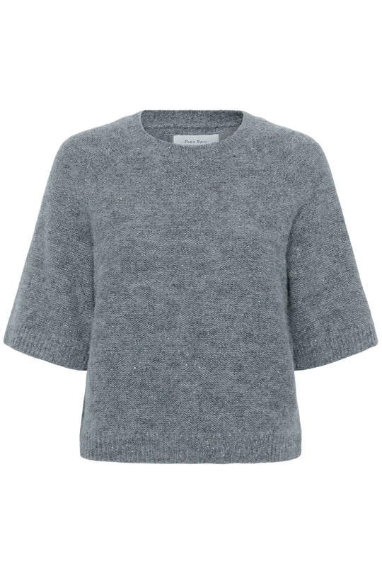 UresaPW Pullover Medium Grey Melange