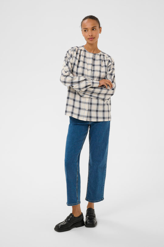 Part Two YaninasPW BL Big Dark Navy Check
