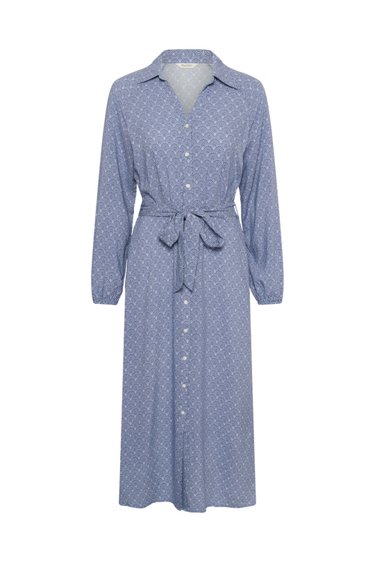 Part Two ArlindaPW Dress Blue Wallpaper Print