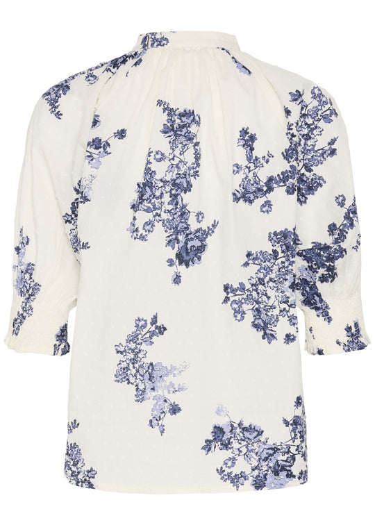 Part Two AlmerasPW Shirt Blue Shadow Flower Print