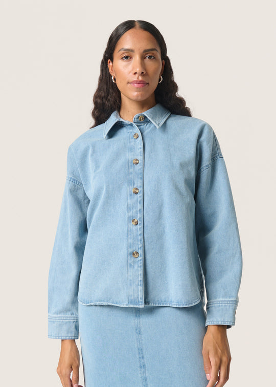 Soaked SLAnnabeth Regular Overshirt, Light Blue Denim