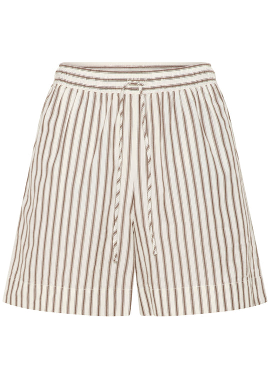 Soaked in Luxury SLMunevo Kaily Shorts Brown and White Stripe