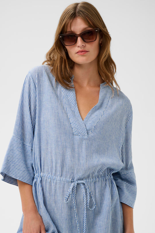 Soaked SLAria Dress Regatta and White Stripe