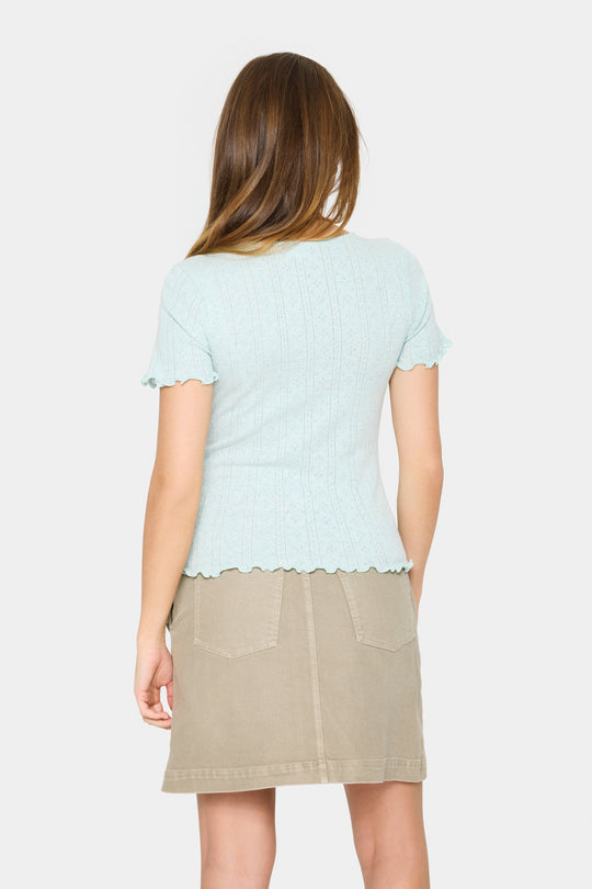 Saint Tropez GruSZ T-Shirt Saltwater Slide mint blue